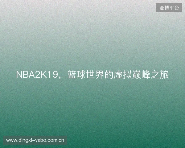 NBA2K19，篮球世界的虚拟巅峰之旅